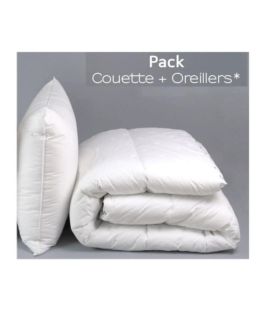 Couette Blance 1 place 450 Grs "Fabrication Fran?aise" 140 x 200 cm avec 1 oreillers 50 x 70 cm