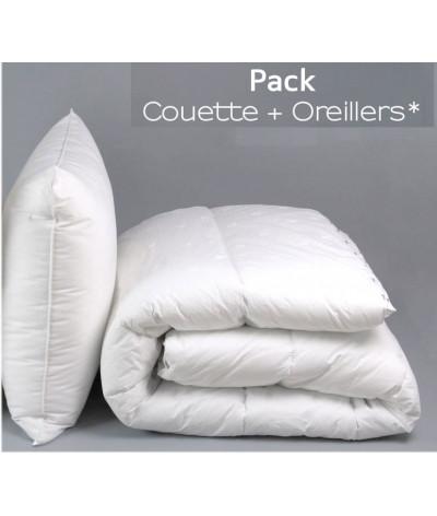 Couette Blance 1 place 450 Grs "Fabrication Fran?aise" 140 x 200 cm avec 1 oreillers 50 x 70 cm