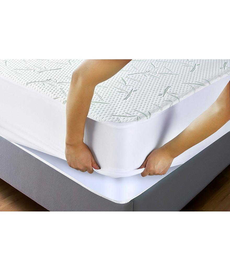 Prot?ge Matelas Bambou 2 places 180 x 200 cm