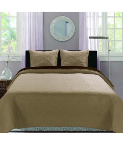 Boutis Bicolore 2 places double Face -  Choco Beige