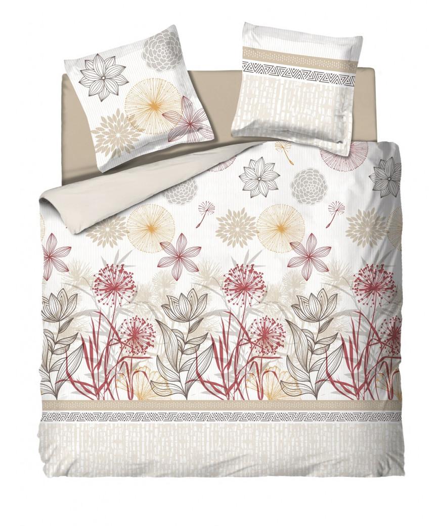 Housse de couette 1 place 140 x 200 cm coton 42 Fils