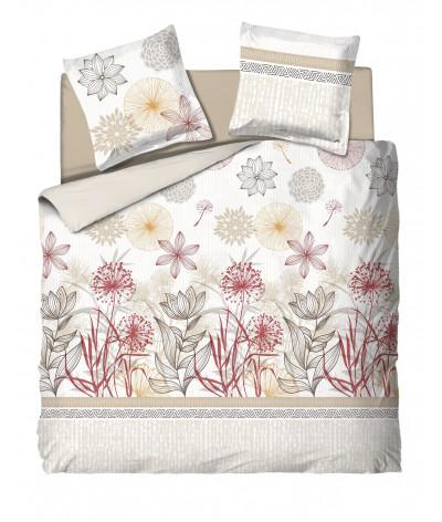 Housse de couette 1 place 140 x 200 cm coton 42 Fils