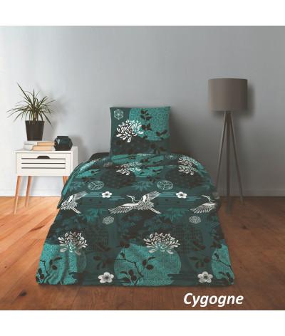 Housse de couette 1 place coton 57 Fils 140 x 200 cm