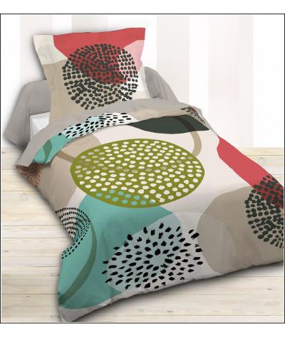 Housse de couette 1 place 140x200 cm-  Rond
