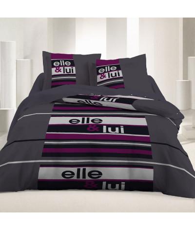 Housse de couette 2 places 220x240 cm-  Elle Lui