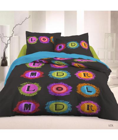 Housse de couette 1 place 140x200cm - LOL
