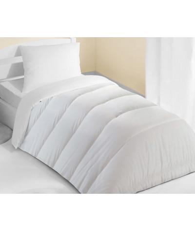Ensemble Couette Blanche 1 Place 140x200cm avec 1 Oreiller 50x70cm