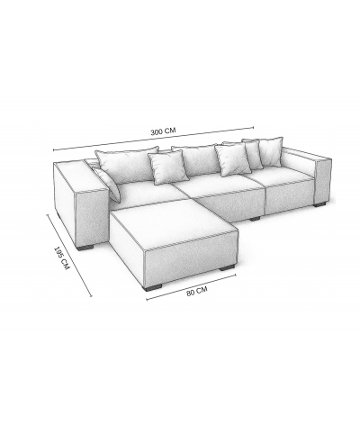 Canapé modulable 3+1 - Stella